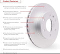 DFC 14-17 Honda Accord Front & Rear Geospec Rotors with 5000 Advanced Brake Pads w/Hardware