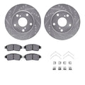 R1 E- Line Series Brake Rotor - D/S - Silver w/ Ceramic Pads Hdw Fits Toyota Camry