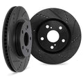 DFC 99-01 Infiniti I30 Front & Rear Drilled & Slotted Silver Rotors