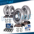 DFC 99-01 Infiniti I30 Front & Rear Drilled & Slotted Silver Rotors