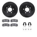 R1 E- Line Series Brake Rotor - D/S - Black w/ Ceramic Pads Hdw Fits Buick Allure