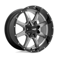 MO970 20x10 8x165.10 GLOSS GRAY CENTER W/ GLOSS BLACK LIP (18 mm)
