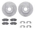 DFC 13-25 Nissan Altima Front Drilled & Slotted Geoperformance Rotors 5000 Advanced Pads w/Hardware