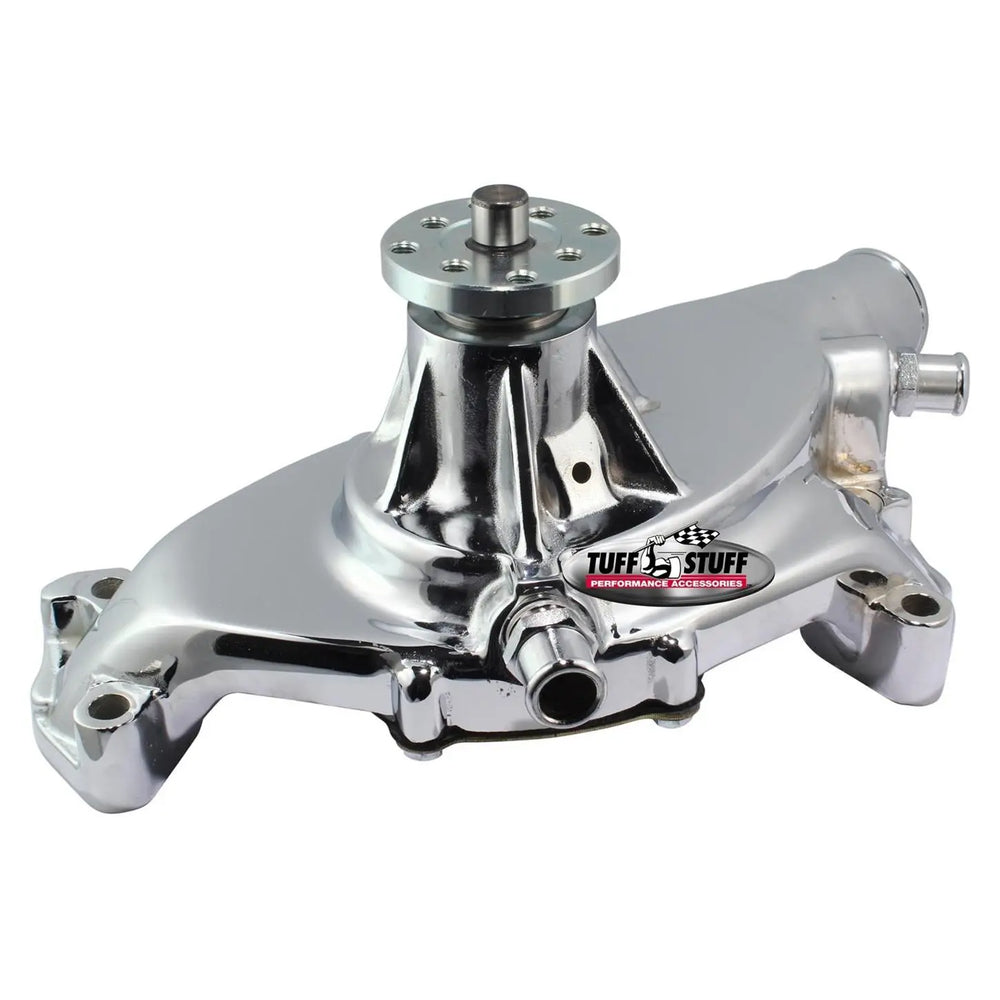 BBC Short Water Pump Aluminum Smooth Chrome