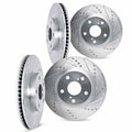DFC 91-99 Dodge Stealth Front & Rear Drilled & Slotted Silver Rotors