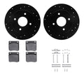 R1 E- Line Series Brake Rotor - D/S - Black w/ Ceramic Pads Hdw Fits Nissan 200SX