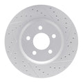 DFC 07-14 Ford Mustang Front Drilled & Slotted Geoperformance Rotors 5000 Advanced Pads w/Hardware