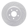 DFC 07-14 Ford Mustang Front Drilled & Slotted Geoperformance Rotors 5000 Advanced Pads w/Hardware