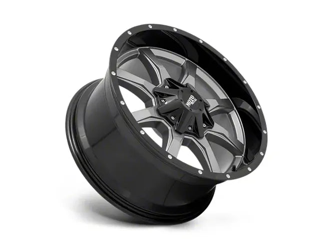 MO970 20X10 5X5.5/150 12MM GLOSS GRAY CENTER GLOSS BLACK LIP
