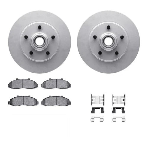 R1 Concepts Brake Rotor- Carbon Coated with Ceramic Pads Hdw Fits Ford F-150