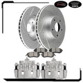 R1 12-16 Subaru Impreza Front & Rear Carbon Coated Brake Rotor Set w/Optimum OE Pads and Hardware