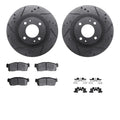 R1 E- Line Series Brake Rotor - D/S - Black w/ Ceramic Pads Hdw Fits Mitsubishi i-MiEV