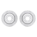 R1 19-24 Hyundai Elantra Rear Drilled & Slotted Carbon Coated Brake Rotor Set