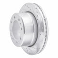 R1 09-25 Dodge Ram 3500 Rear Right Drilled & Slotted Black Brake Rotor