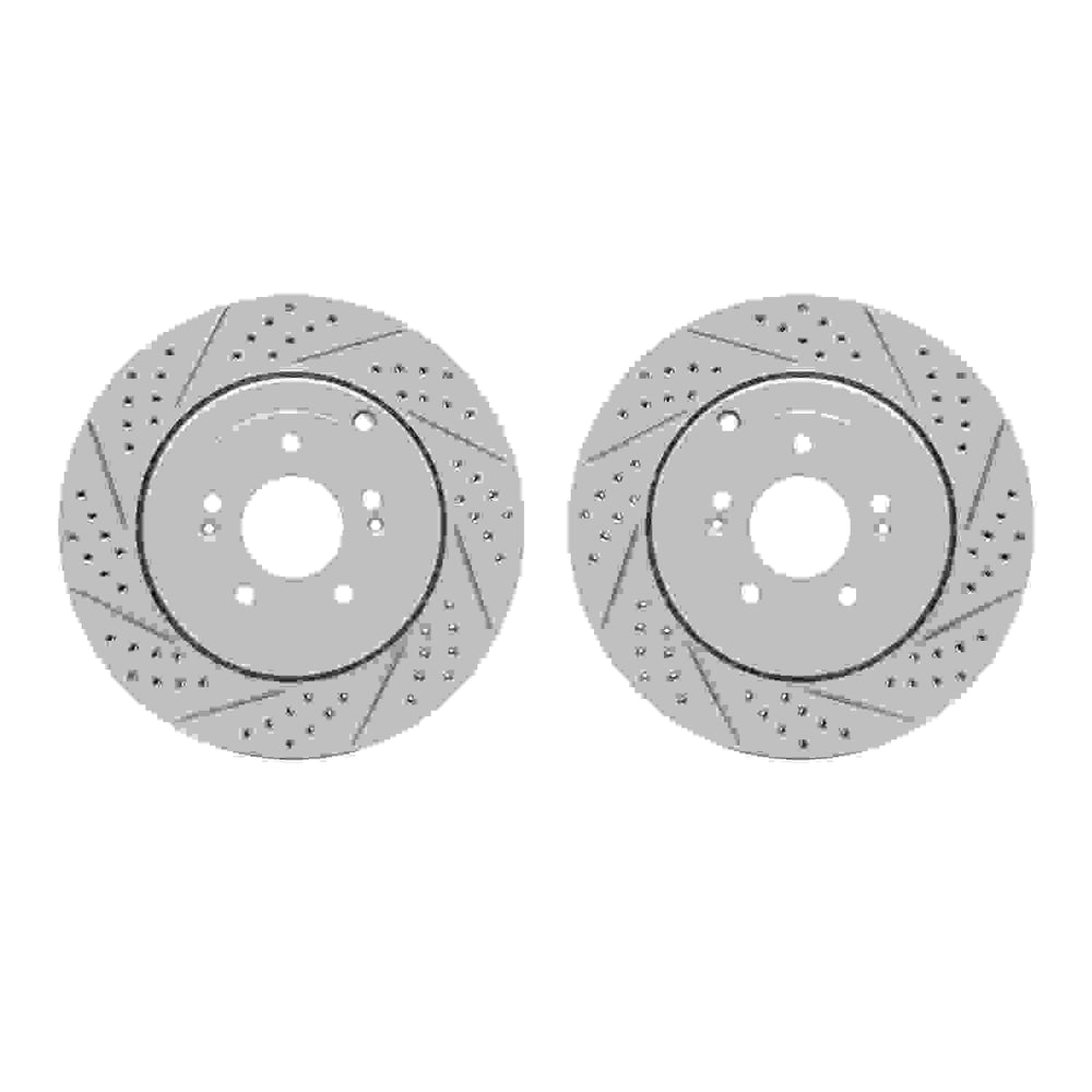 DFC 10-16 Hyundai Genesis Coupe Rear Drilled & Slotted Geoperformance Rotors