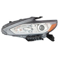 CAPA NS ALTIMA SDN 1617 HEADLIGHT ASSY LED 2.5L ENG W/O SR HALOGEN W/O LED DRL CHROME LH