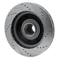 R1 Concepts Brake Rotor Drilled and Slotted Silver Fits Ford Excursion