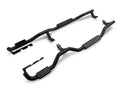 Slimline 2 Inch Drop Step Side Bars for 2007-2018 Jeep Wrangler JK Unlimited 4-Door, Textured Black Rampage