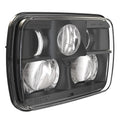 8900 EVO2 1224V ECE LED LEFT HAND TRAFFIC HIGH/LOW BEAM HEADLIGHT W/BLACK INNER BEZEL SINGLE LIGHT