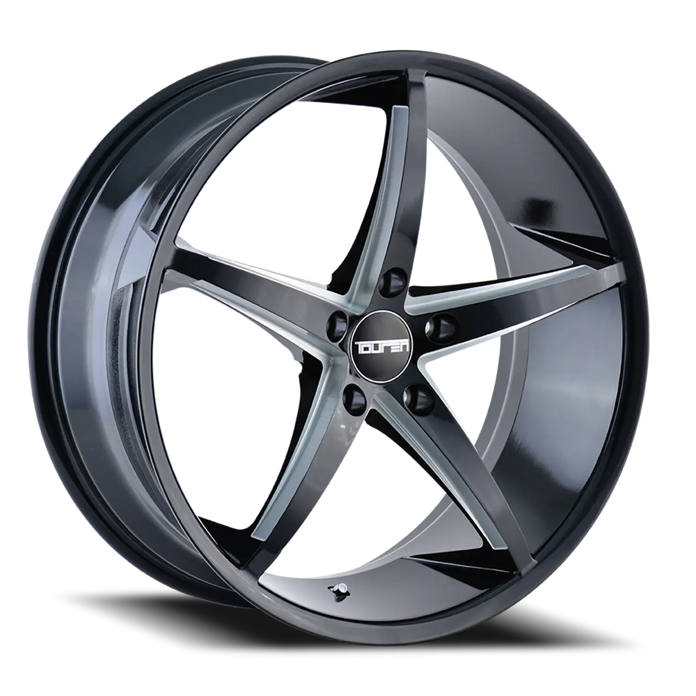 ~(30 lbs. 22X22X10)~ TR70 (3270) BLACK/MILLED SPOKES 20X8.5 5-112 30MM 66.56MM
