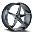 ~(30 lbs. 22X22X10)~ TR70 (3270) BLACK/MILLED SPOKES 20X8.5 5-112 30MM 66.56MM