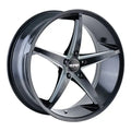 ~(30 lbs. 22X22X10)~ TR70 (3270) BLACK/MILLED SPOKES 20X8.5 5-112 30MM 66.56MM