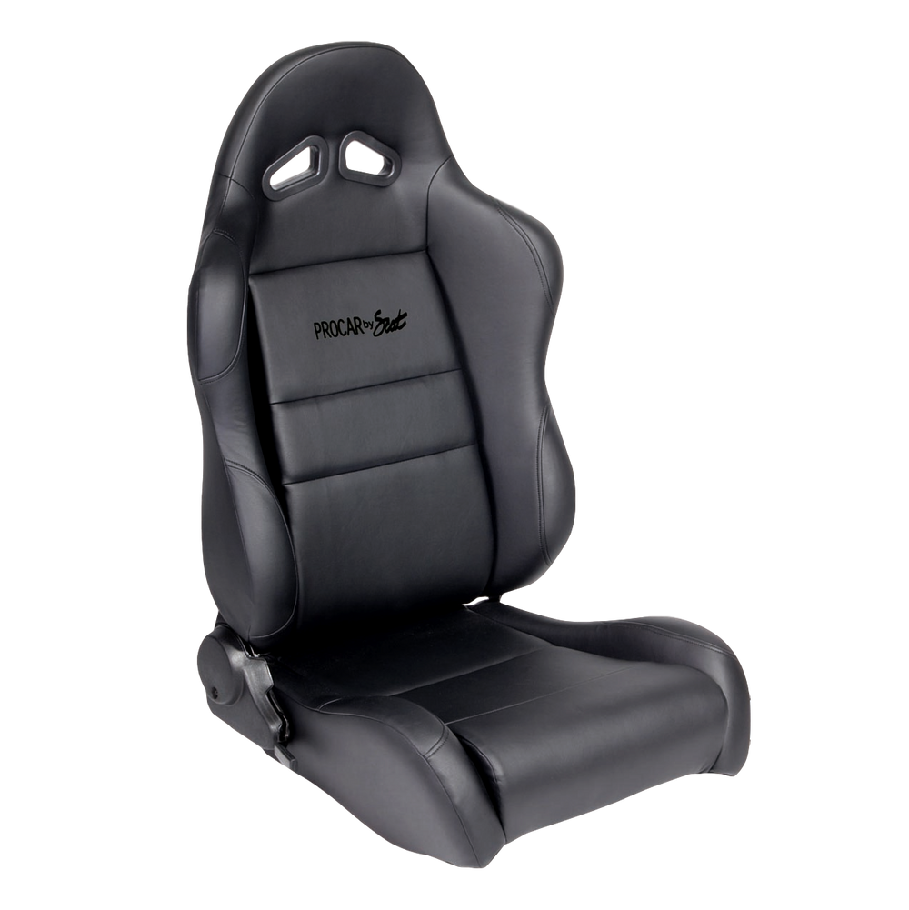 SPORTSMAN BLACK VINYL INSIDE RED VELOUR WINGS & SIDE BOLSTERS