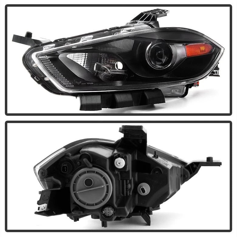 1316 DART HALOGEN ONLY (EX HID MODELS ) OE STYLE HEADLIGHTS BLACK