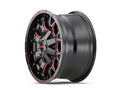 Mayhem Offroad Wheels Warrior 8015 RD 18x9 Prism Red Black 18 Off Set 5 Lug 5.71 BSM 87 Bore Cast Aluminum