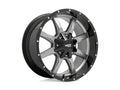 MO970 20x10 5x127.00/5x139.70 GLOSS GRAY CENTER W/ GLOSS BLACK LIP (18 mm)
