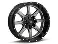 MO970 20x10 6x135.00/6x139.70 GLOSS GREY CENTER W/ GLOSS BLACK LIP (24 mm)