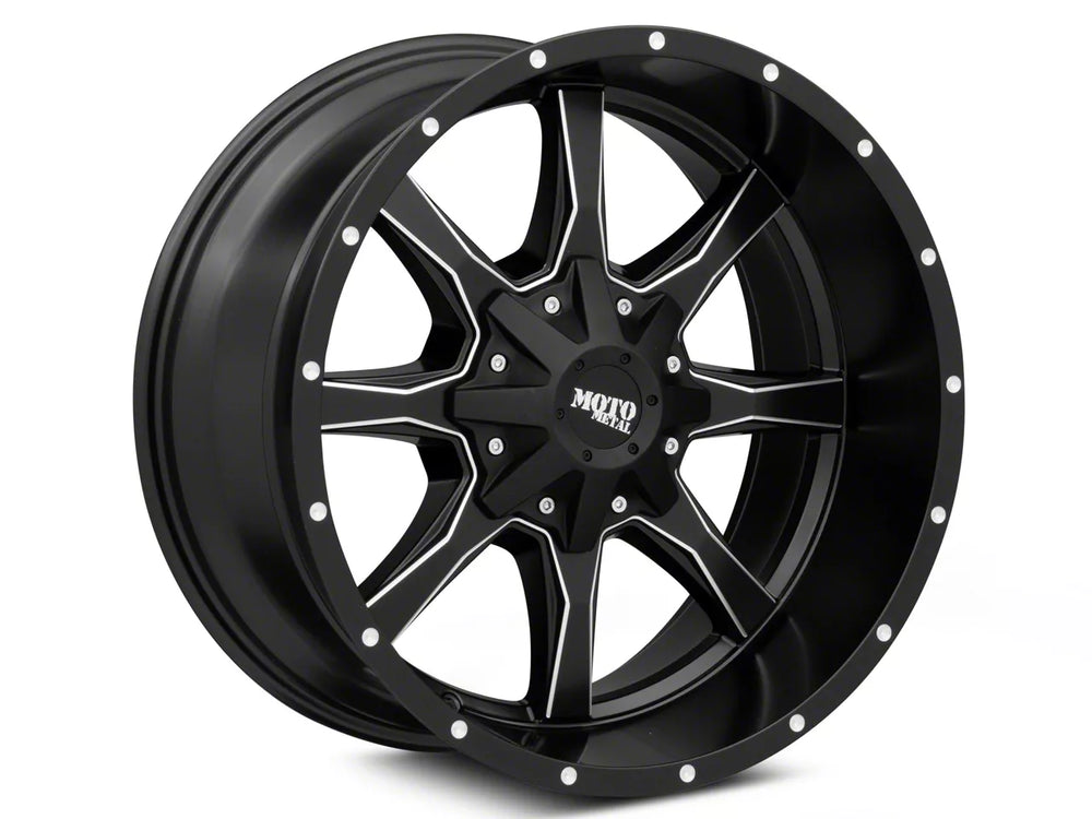 MO970 20x10 8x170.00 SATIN BLACK MILLED (24 mm)