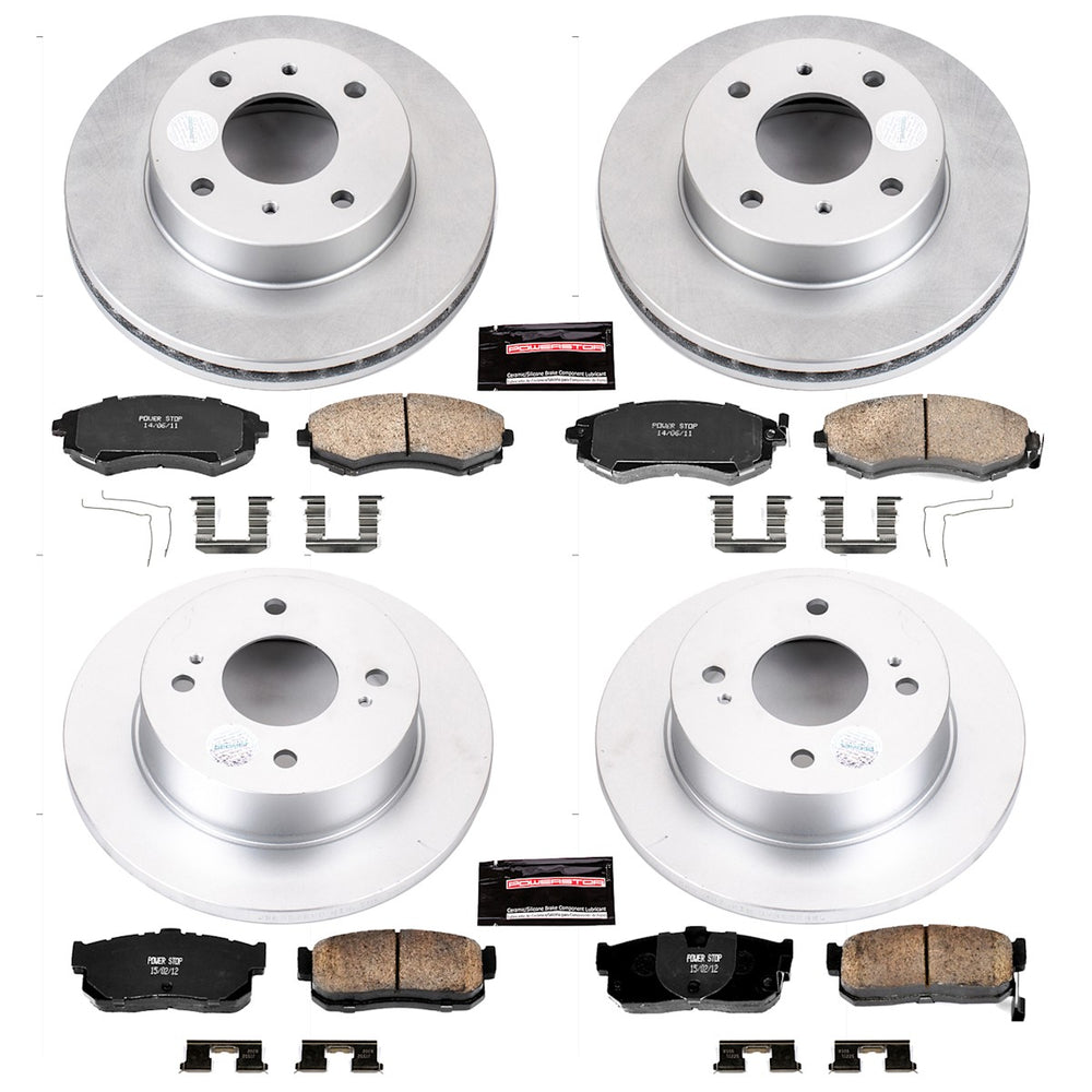 Power Stop 91-96 Infiniti G20 Front & Rear Z17 Evolution Geomet Coated Brake Kit