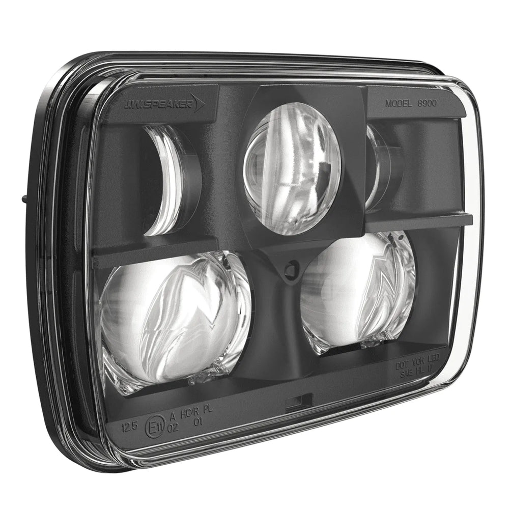 8900 EVO2 1224V DOT/ECE LED RIGHT HAND TRAFFIC HIGH/LOW BEAM HEADLIGHT W/BLK INNER BEZEL SGL LIGHT