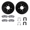 R1 E- Line Series Brake Rotor - D/S - Black w/ Ceramic Pads Hdw Fits Nissan 240SX