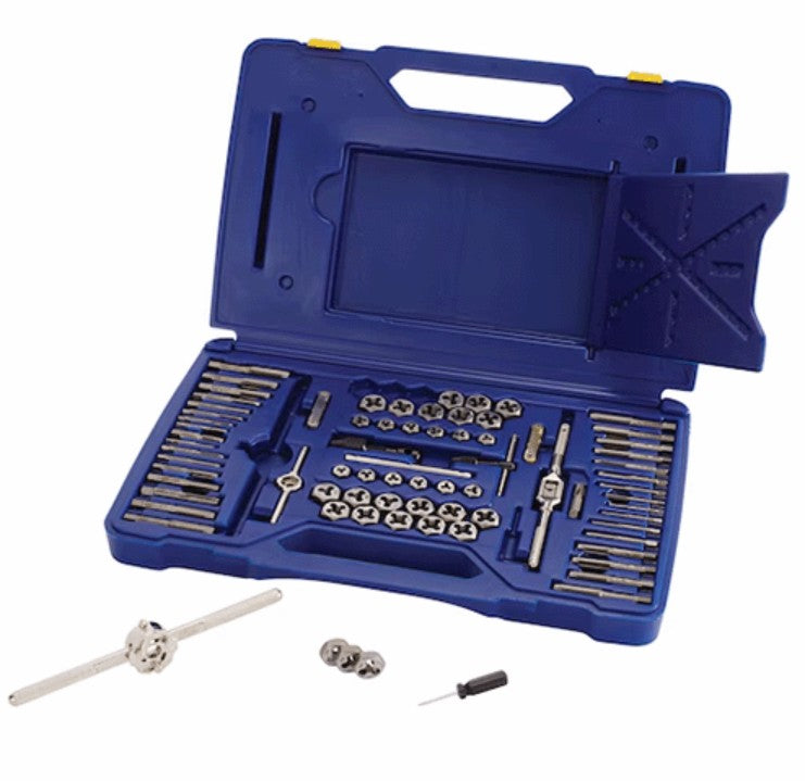 IRWIN 76PC FRACTIONAL/METRIC TAP & HEX DIE SET