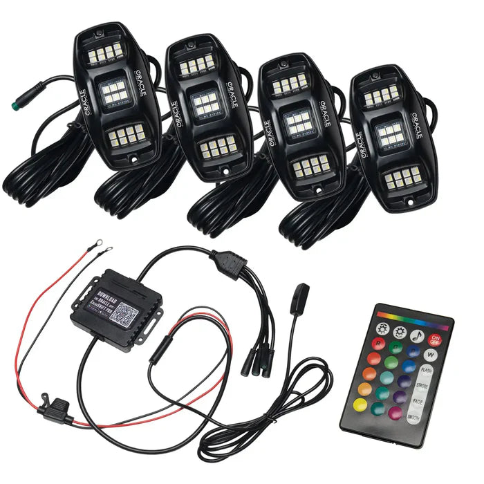 Oracle Underbody RGB+W Wheel Well Rock Light Kit - 8 PCS - ColorSHIFT