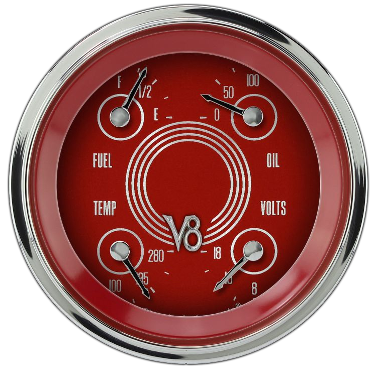 V8 RED STEELIE 3IN QUAD 75-10