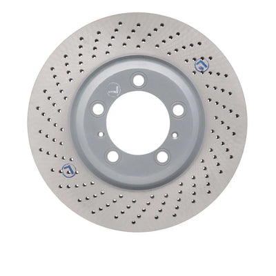R1 Concepts Hi-Carbon Alloy GEOMET Coated Rotor - Drilled Fits Porsche 911