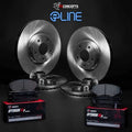 R1 Concepts Brake Rotor- Blank with Optimum Oe Pads Hdw Fits Mitsubishi Eclipse