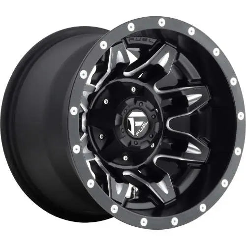 ~(30 lbs. 18X18X13)~ LETHAL 15x10 5x114.30/5x120.65 GLOSS BLACK MILLED (-43 mm)