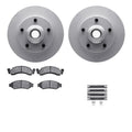 DFC 86-93 Ford F-150 Front Geospec Rotors with 5000 Advanced Brake Pads w/Hardware