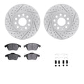 DFC 05-13 Audi A3 Front Drilled & Slotted Geoperformance Rotors 5000 Advanced Brake Pads w/Hardware