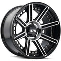 Cast Aluminum Wheels 149 BM 20x10 Machined Black 8 On 170 Bolt Pattern -24 Offset ION Wheels