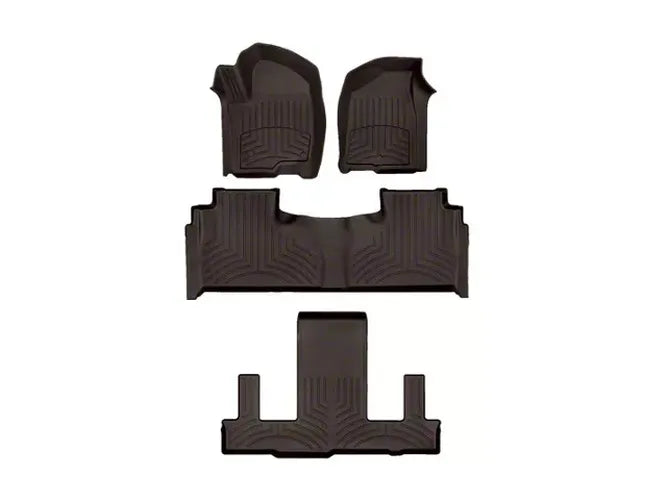 WeatherTech Cocoa Front Rear Rear FloorLiner HP Fits -23-26 Cadillac Chevrolet GMC 471632-1-2-4IM