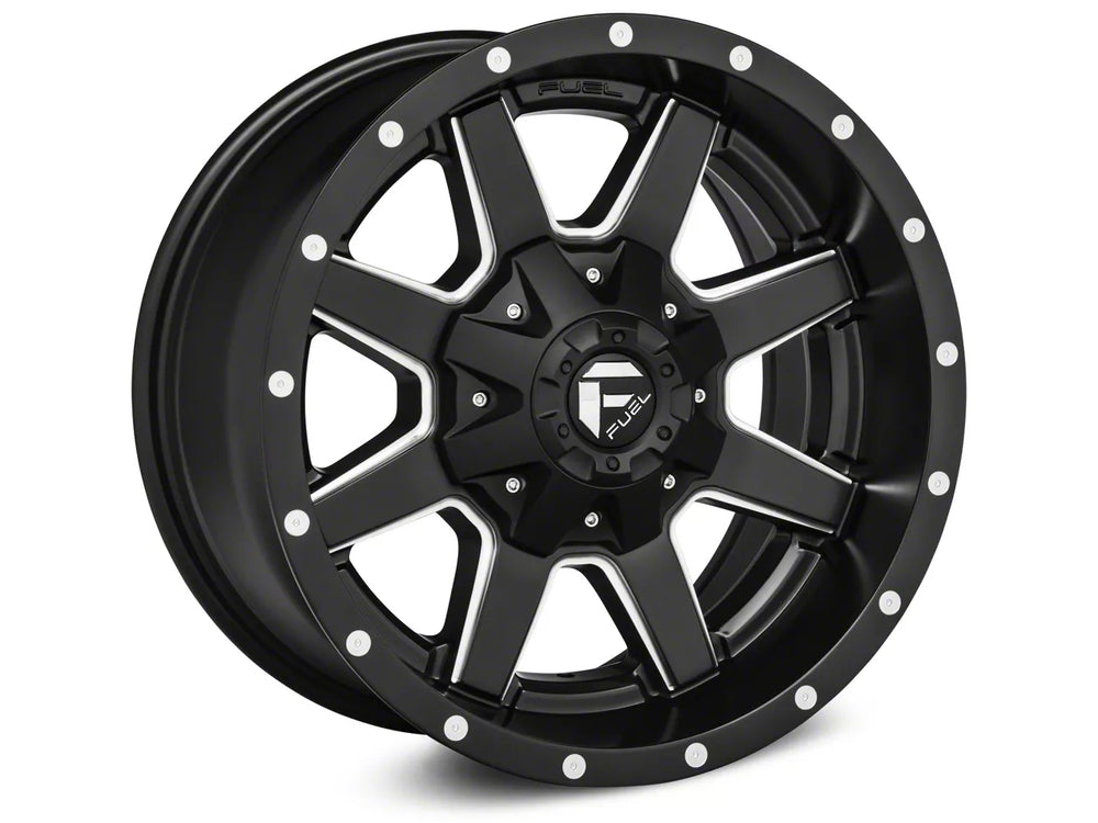 ~(35 lbs. 20X20X13)~ MAVERICK 17x10 5x114.30/5x127.00 MATTE BLACK MILLED (-24 mm)