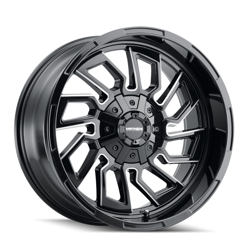 MAYHEM FLYWHEEL 8111 GLOSS BLACK MILLED SPOKES 20X9 5-127 5-139.7 0MM 87.1MM