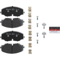 R1 Concepts Brake Rotors - Slotted - Black w/ Semi-Met Pads Hdw Fits Volkswagen Jetta