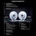 R1 Concepts Brake Rotor- Carbon Coated with Ceramic Pads Hdw Fits Toyota RAV4