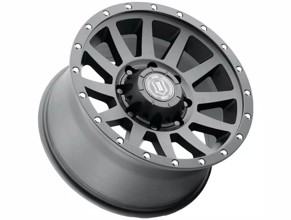 ICON Alloys Compression HD, Satin Black, 18 x 9 / 8 x 6.5, 12mm Offset, 5.5" BS